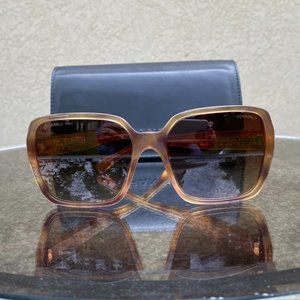 Authentic CHANEL Logo Square Brown Sunglasses 5408-A c.1660/S5 & Case